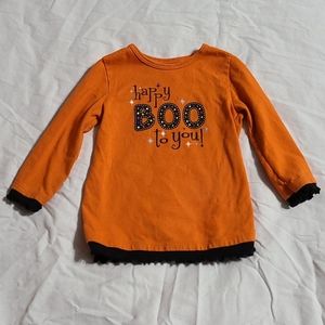 Halloween "Happy Boo to You" orange tee, 24 mos